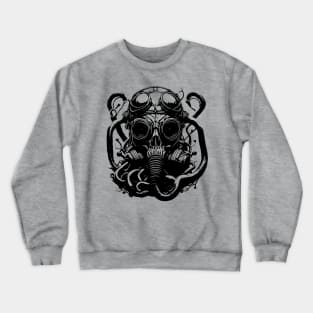 octopus skull with gasmask Crewneck Sweatshirt